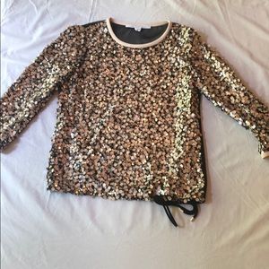 Rose Gold Sequin Top- Size 2